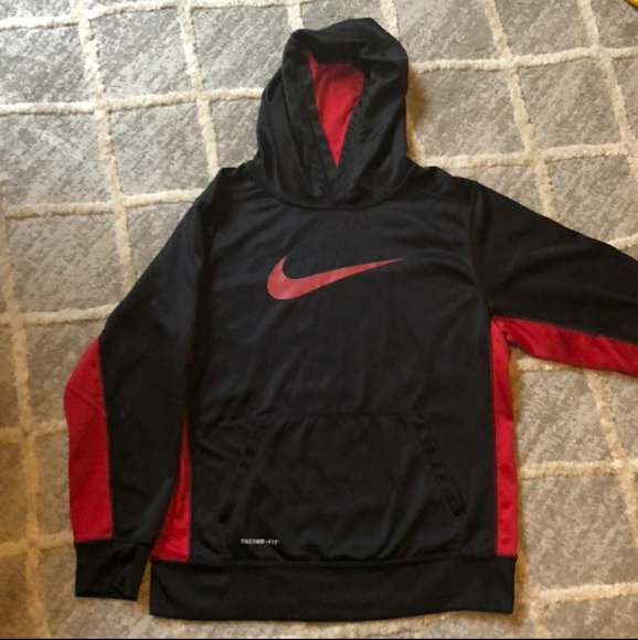 Nike Other - *5 for $30* Boys Youth Large Nike Hoodie Black Red